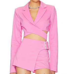 Lovers and Friends August Wrap Blazer in Orchid Pink